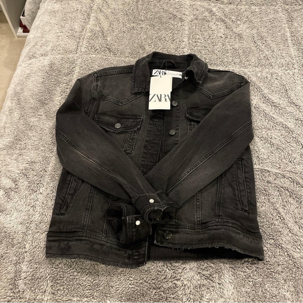 Zara black jean jacket